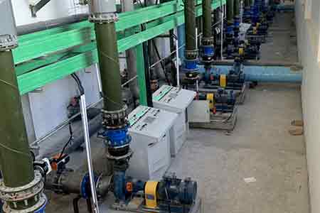 KCP系列单级离心泵在汕头市潮阳区纺织印染水处理中心使用现场